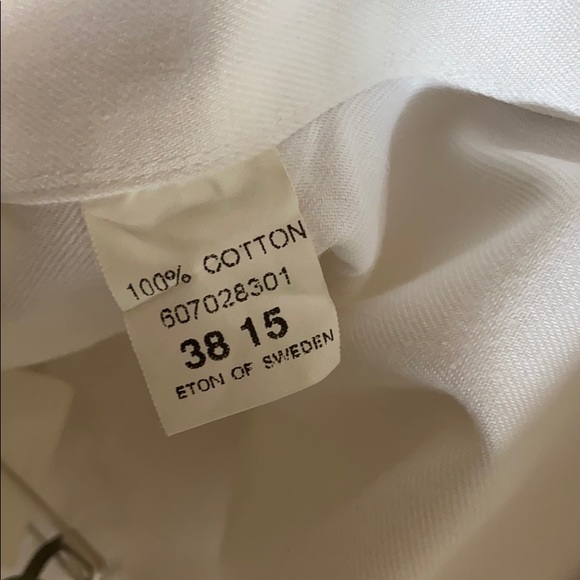 Eton of Sweden men’s 100% Cotton white button up collared shirt🤍🇸🇪👔 - Picture 4 of 5
